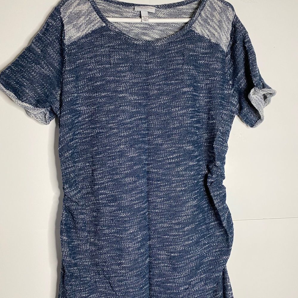 Blue and white tunic short sleeve